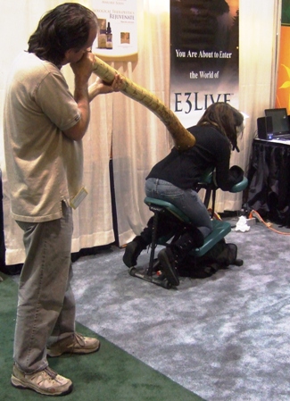 A 'Didgeridoo Resonance Healing' session at Vancouver Wellness Show 2009 - The Eden Healing Centre. ©